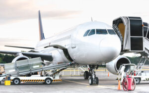 Aviation Liability Insurance on an Airplane being loaded with passengers and baggage